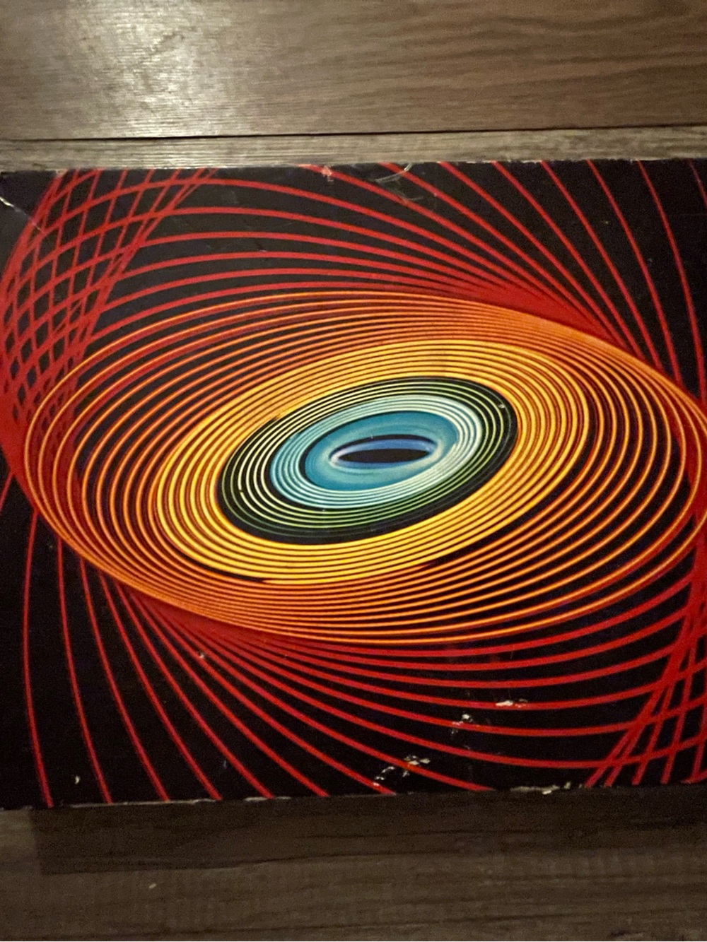Modern Spiral Abstract Art Puzzle — Red, Orange, Yellow, Blue